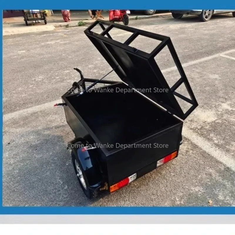 Motorcycle electric vehicle bicycle small trailer traction shopping supermarket car rear trailer small trailer travel