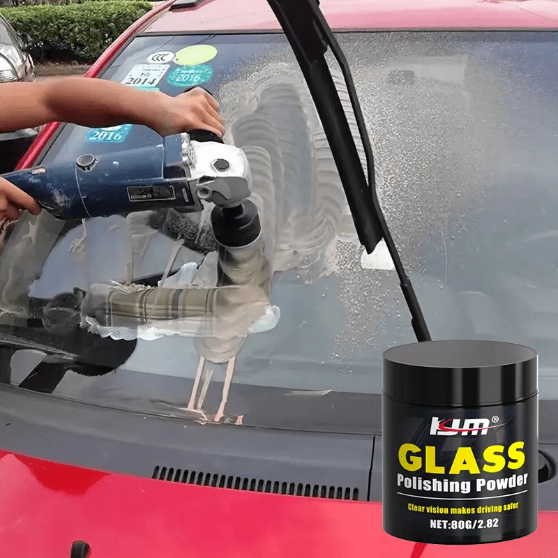 Universal Glass Polishing Powder for Windshield Refurbishment, Polishing/Removing Oxidation Layers/Heavy Dirt, Chrome Parts