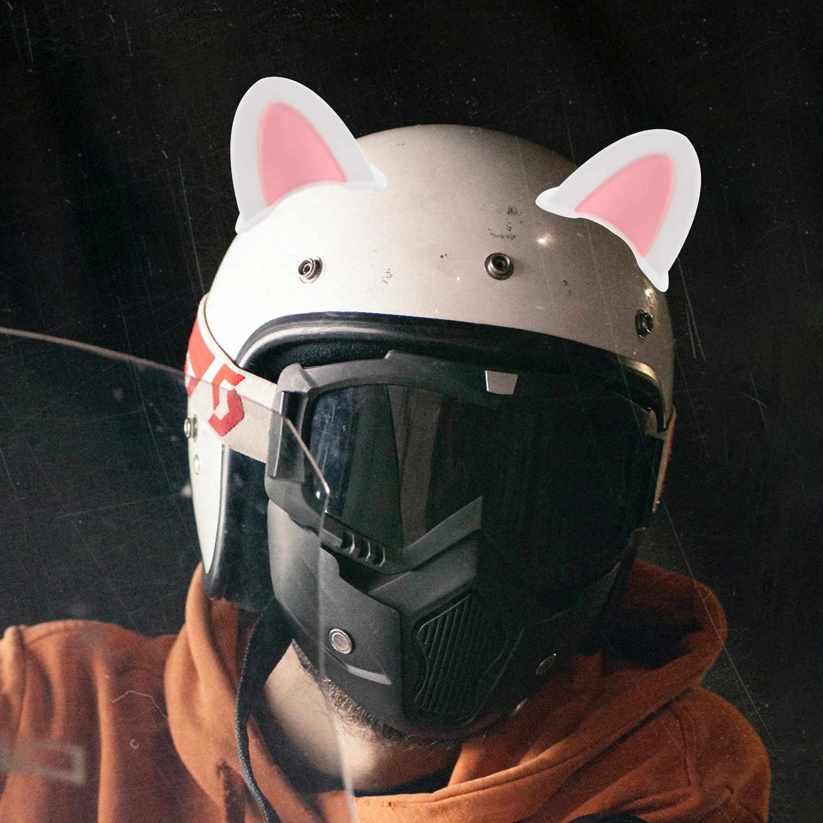 

Ear Decor Abs Motorbike Ornaments Durable Kitten Ears For Scooter Motorbike Ornament Accessories
