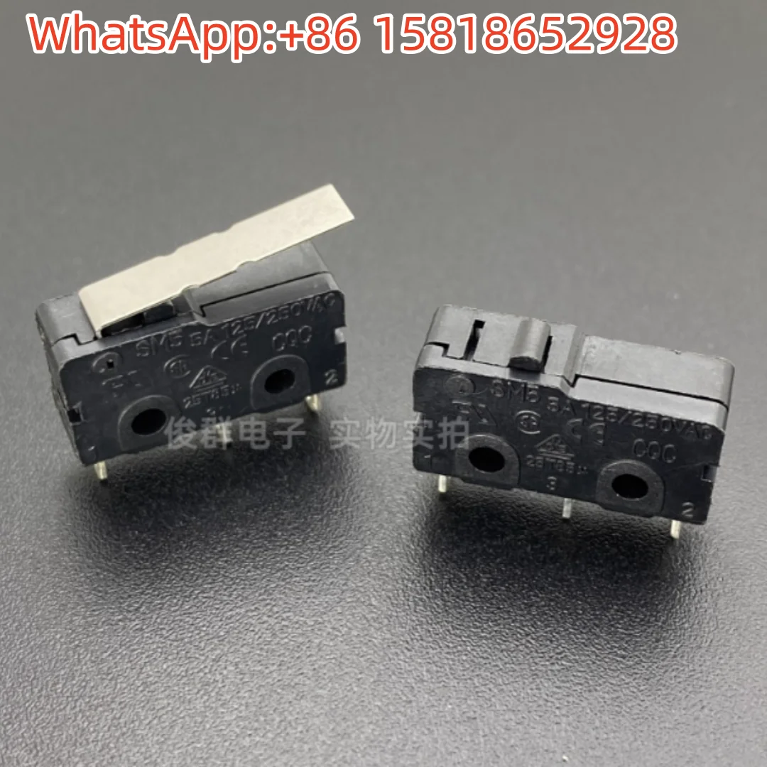 5pcs SM5 DICGU Micro Switch with Handle 3 Pins 5A Travel Limit Detection Reset Light Contact Button