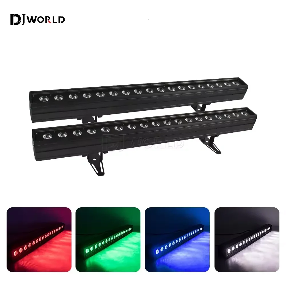 2 SZTUK/zestaw 18x18W LED Wall Wash Light RGBW A+U 6IN1 DMX LED Bar Line Bar Stage Wash Light Horse Race Lamp DJ Flow Lighting Effect