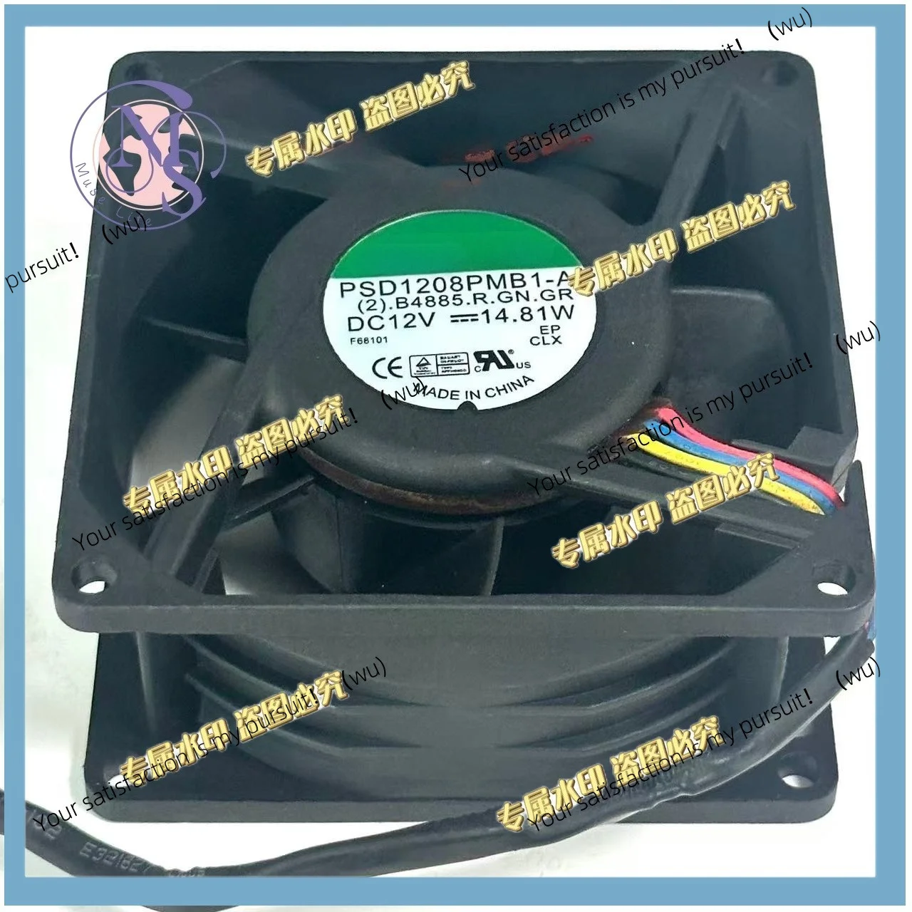 Applicable to PSD1208PMB1-A DC 12V 14.81W 80x80x38mm four-wire server cooling fan