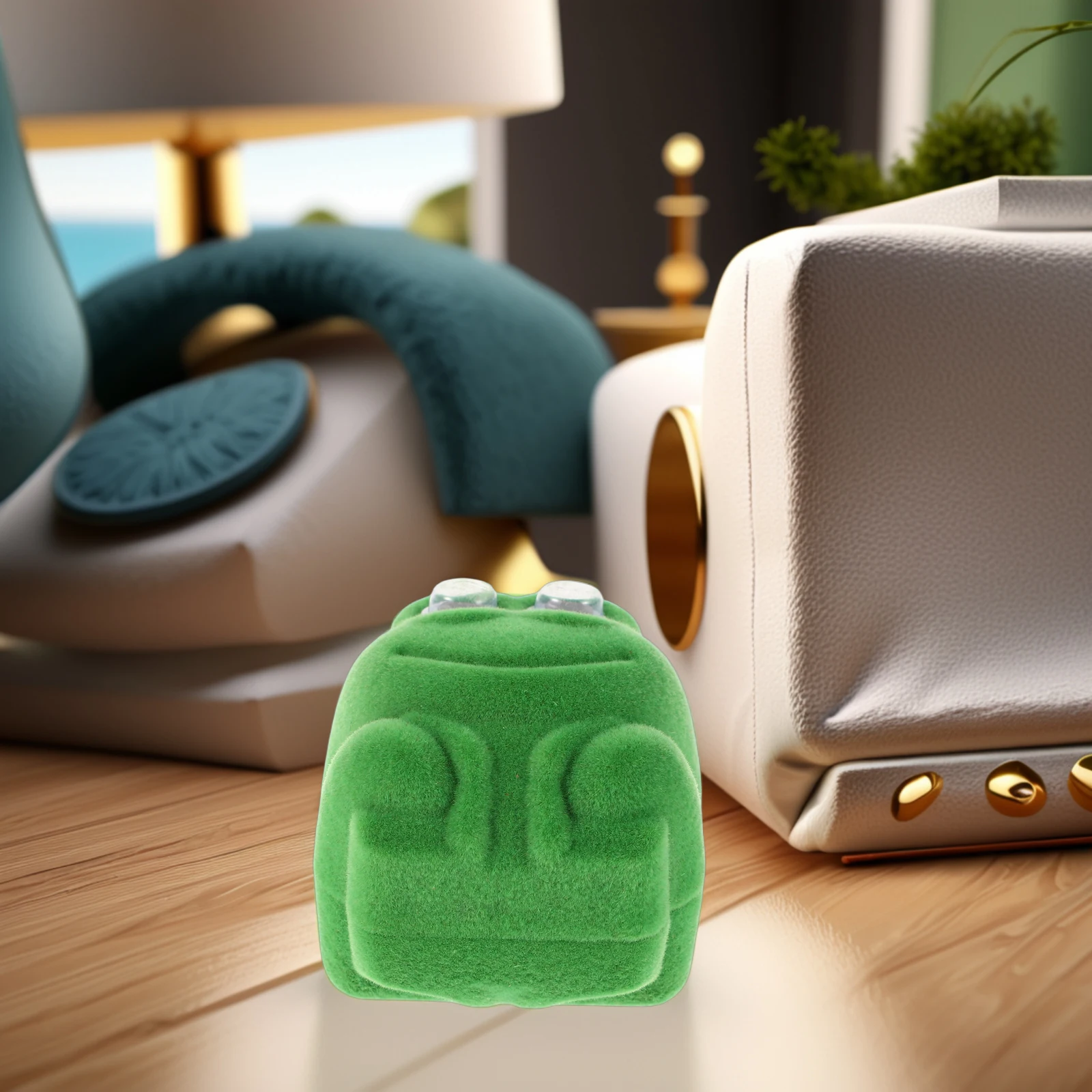 2 قطعة صندوق مجوهرات الضفدع الأخضر الإبداعي لتخزين الخواتم والأقراط صندوق الكنز الصغير مجوهرات زخارف الضفدع