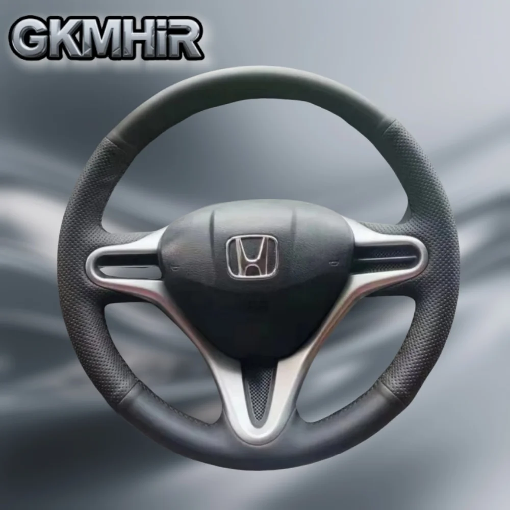 Personalização capa de volante do carro acessórios costura à mão couro de microfibra antiderrapante para honda civic velho civic 2006-2011