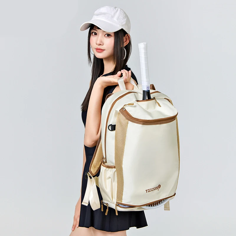 Bolsa para raquetas de bádminton y tenis, mochila con separación en seco y húmedo con bolsillo para zapatos, para viajes al aire libre, entrenamiento deportivo, bolso de hombro para ir al trabajo
