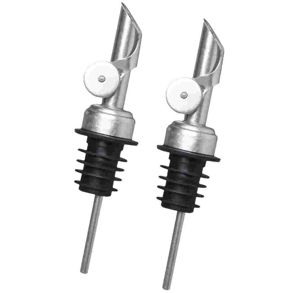 

2Pcs Stainless Steel Pourer Spouts for Olive Oil Bottles Silver Easy Disassemble Replace Kitchen Accessories Portable Dispenser