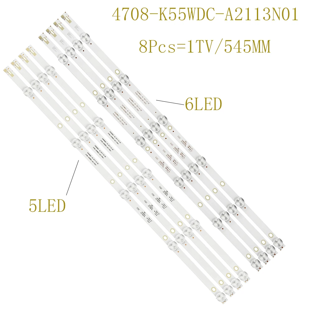 5LED/6LED LED backlight strip 55PUF6092 K550WDC1 A2 A1 4708-K55WDC-A1113N01 4708-K550WD-A2113N01 4708-K55WDC-A2113N01 471R1P79