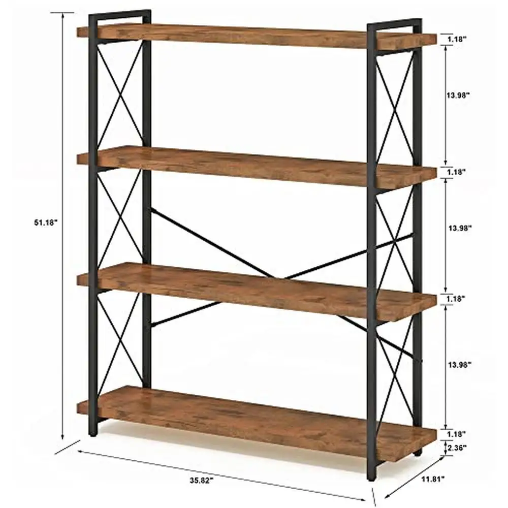 Estantería Industrial de 4 niveles con marco de Metal, estantería abierta, alta, desmontable, a prueba de óxido, duradera, Rectangular