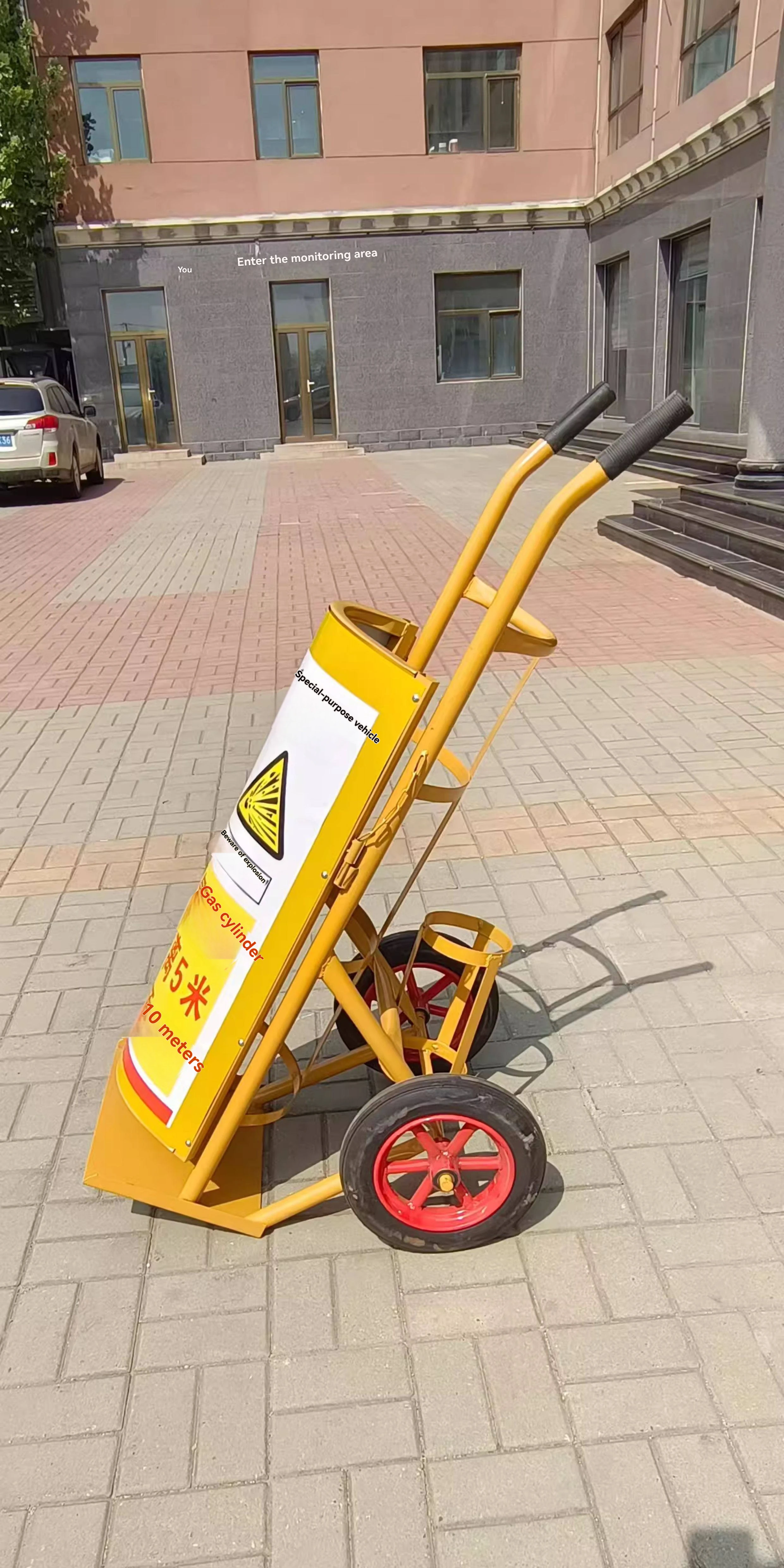 Two-Wheeled Truck Load King Trailer Trolley for  Silent Gas Cylinder Hand Truck Oxygen Acetylene Cart Steel Dolly
