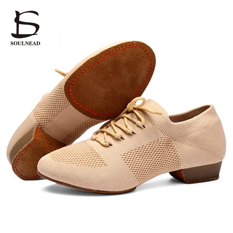 Dance Shoes for Women Jazz Salsa Ballroom Dancing Shoes Mesh Casual Flat Sprots Shoe Ladies Girls Modern Yoga Sneakers 34-42