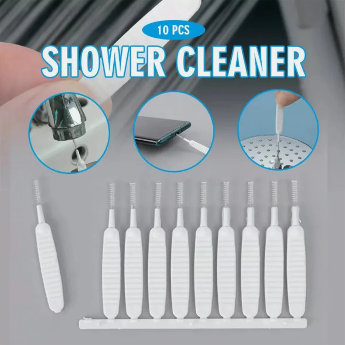 10Pcs Shower Head Cleaning Brush Micro Nylon Brush Pore Gap Hole Anti-clogging For Kitchen Toilet Phone Hole DIY Cleaning Tools