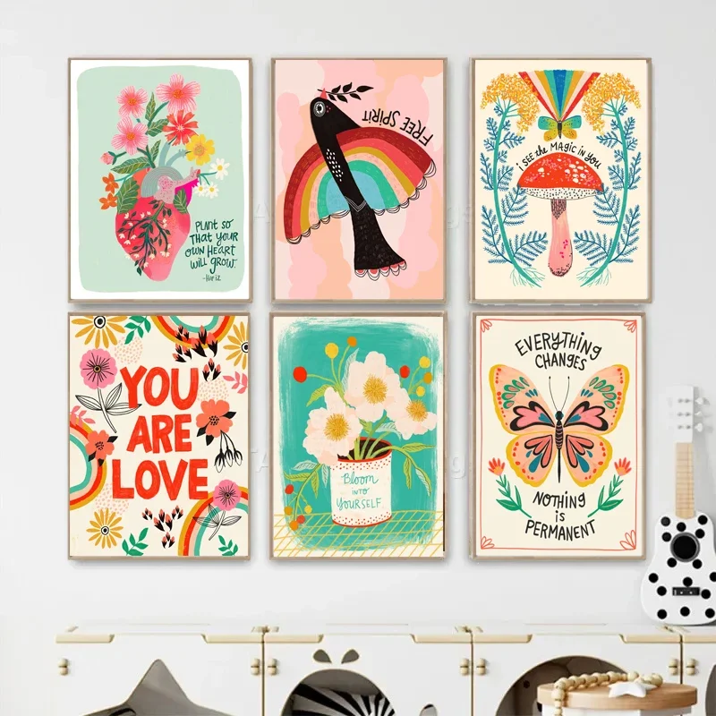 Citations inspirantes Claude Monet papillon fleur mur Art toile peinture affiches et impressions photos Studio salle maison déco