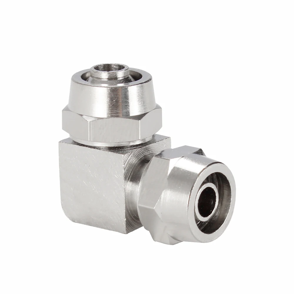 Quick Twisting Joint Elbow PV 4 6 8 10 12 16mm Pneumatic Fitting Brass Fit Hose Connector Pneumatic Fitting Gas Hose Right Angle