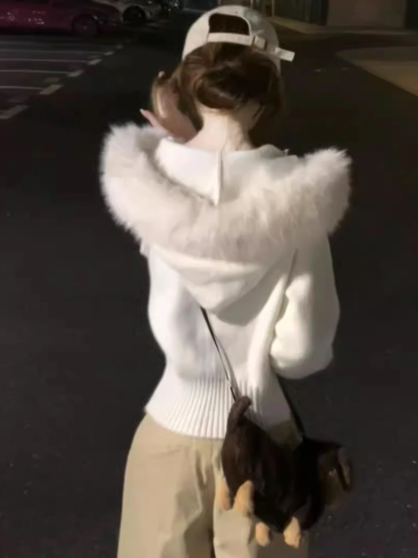 سترة صوفية نسائية أنيقة مفتوحة مع ياقة من الفرو، بلوزة محبوكة فضفاضة وسحاب مزدوج كاجوال لفصول الخريف والشتاء #1