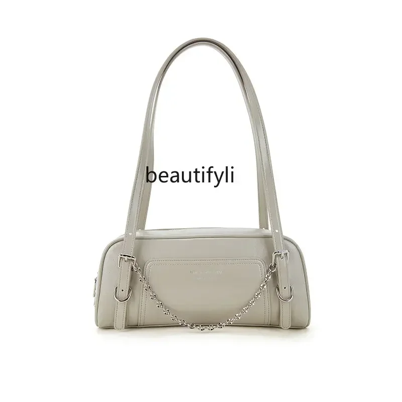 

L11 zq Summer New Women's Bowling Chain Shoulder Bag Sweet Cool Underarm Bag Large Capacity Bag for Women