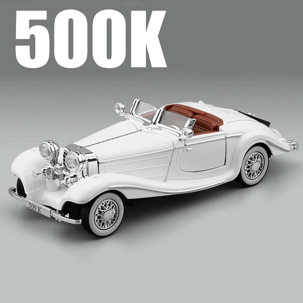 

Масштабная модель автомобиля 1:32, 500K 300SL, металлический корпус, со звуком и светом, инерционная, миниатюрные спортивные модели автомобилей, игрушки, декор для дома