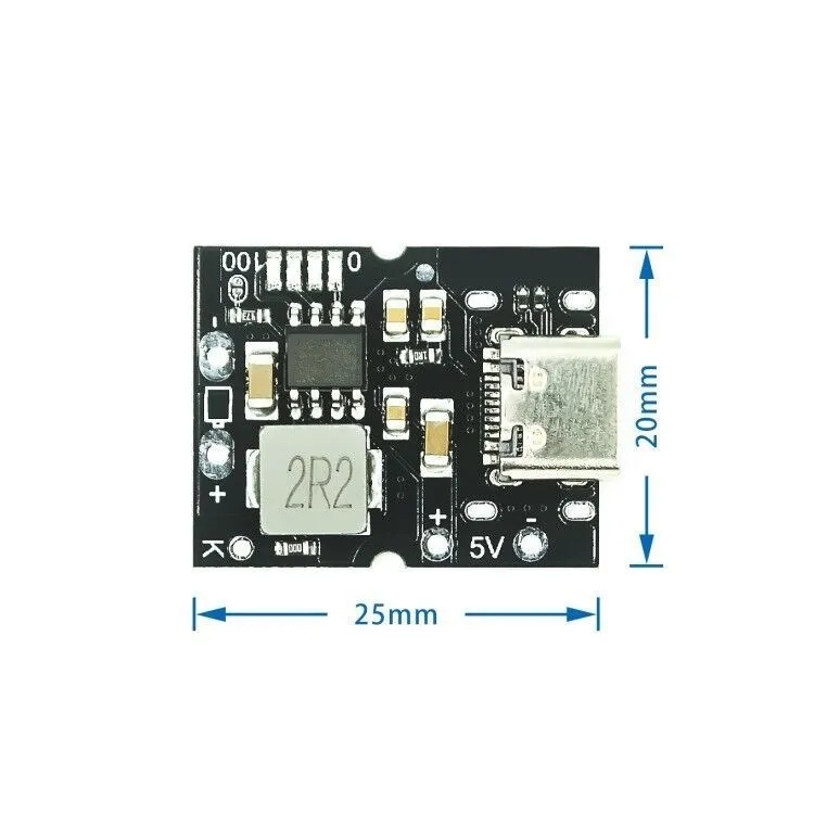 1–5 Stück/Smart 5 V 2 A Typ-C-Ladegerät-Entlader-Modul für 3,7 V Lithium-Batterie, einstellbare 4,2 V/4,35 V Ladeabschaltung – Detail 4