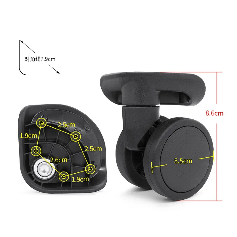 YJ-604 travel luggage suitcase A-122 universal wheel roller pull bagagge box swivel castors trolley case replacement accessories