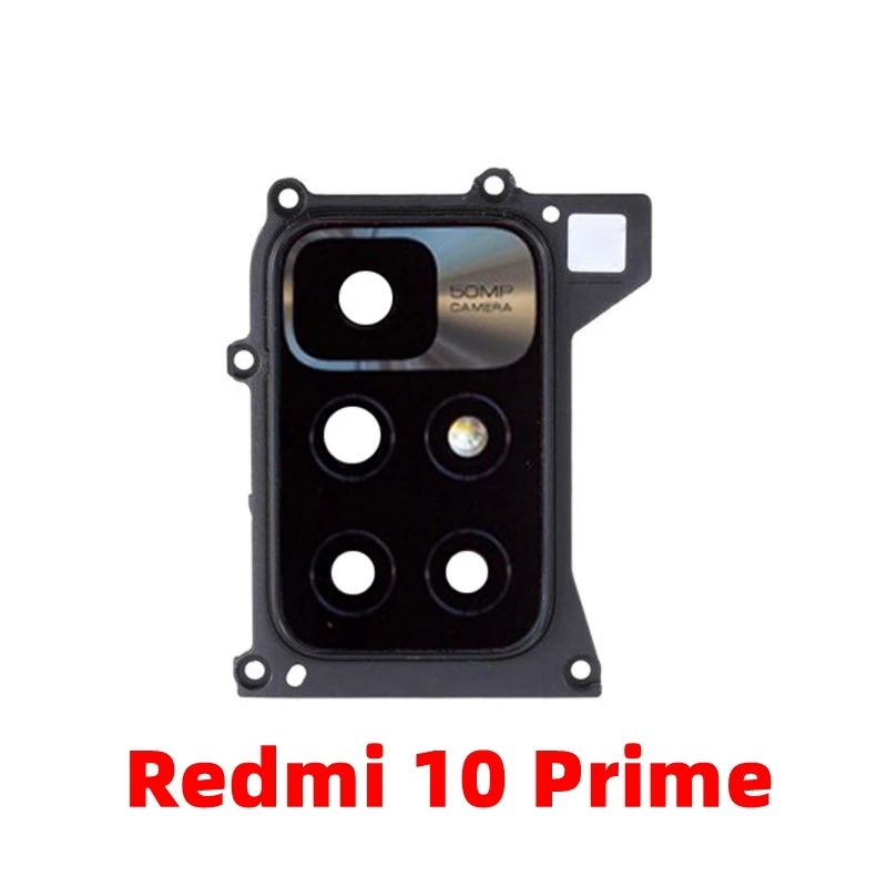 New For Xiaomi Redmi 10 , 10 Prime 50MP 2022 Main Camera Glass Lens With Frame Back Camera Lens Cover Smartphone Parts