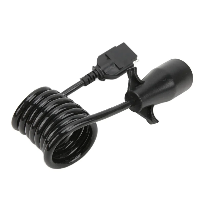 7 Way Round To 5 Way Pin Flat Spiral Trailer Connector Adapter Plug Brass Terminal Wiring Adapter For Boat Trailers