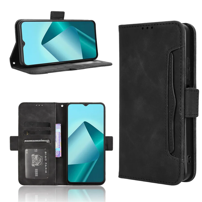 For Wiko T20 Case Skin Feel Solid Color Leather Capa For Wiko T20 Case Card Slot Protect Mobile Phone Case image 5