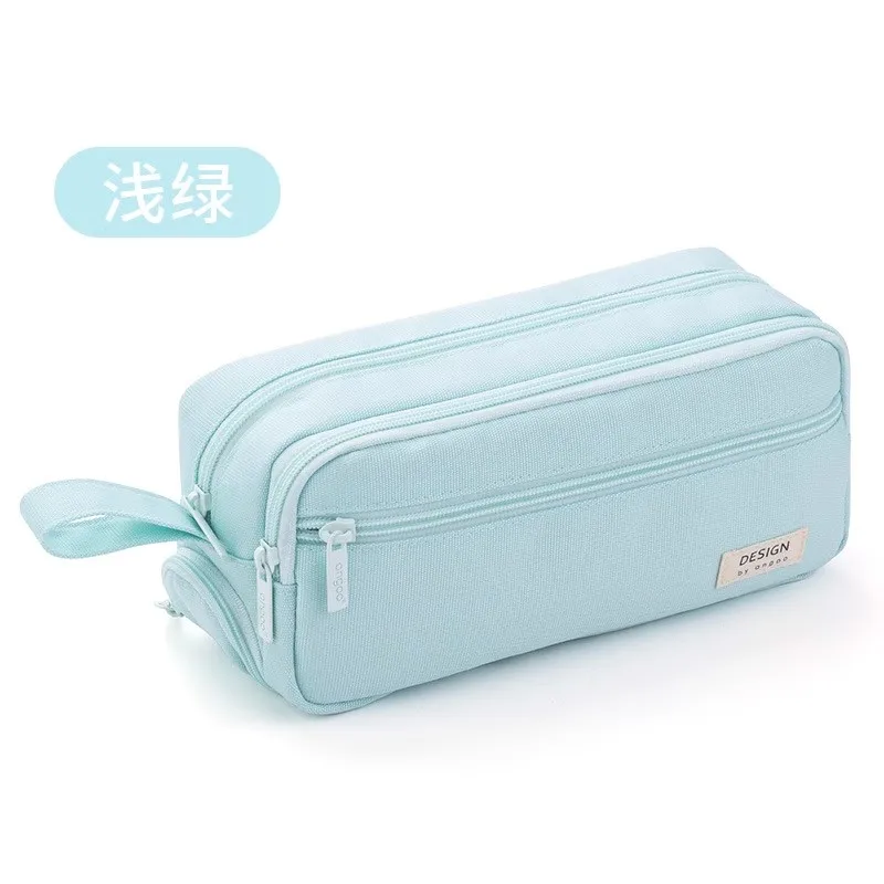 

Candy Color Pencil Bag Stationery Pouch Gift Organizer School Girl Pen Case Ruler Eraser Storage Big Capacity Pink Black Holder