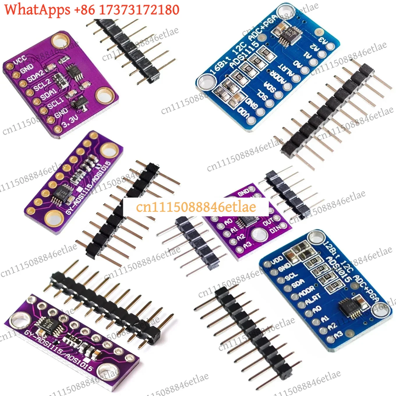 k3 5Pcs ADS1115 16-Bit I2C ADC Module, 4-Channel Programmable Gain Converter Board for Arduino & RPi
