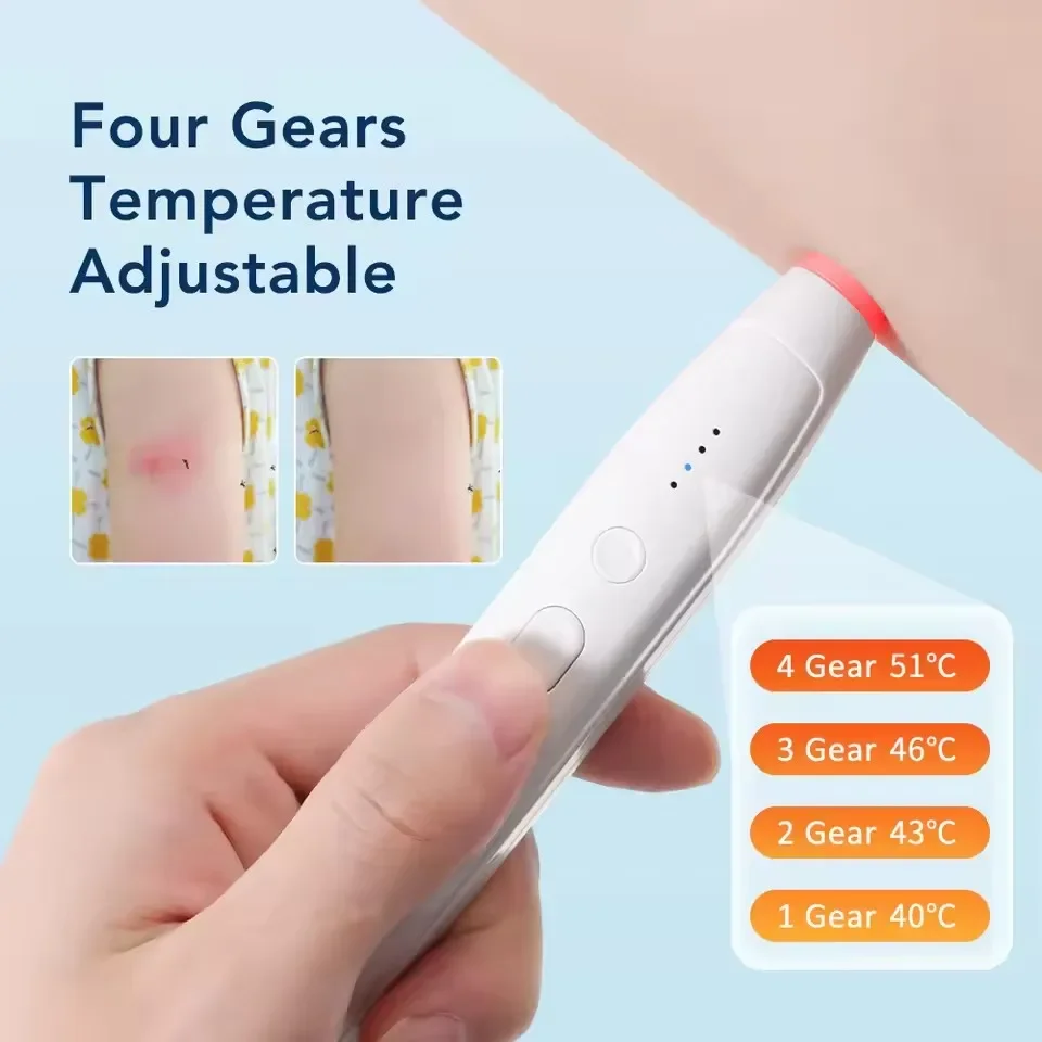 Chemical-Free Anti-Itch Device Portable Heated Soothing Electric Pen Stick for Insect Bites Suitable for Kids Adults Outdoor Use