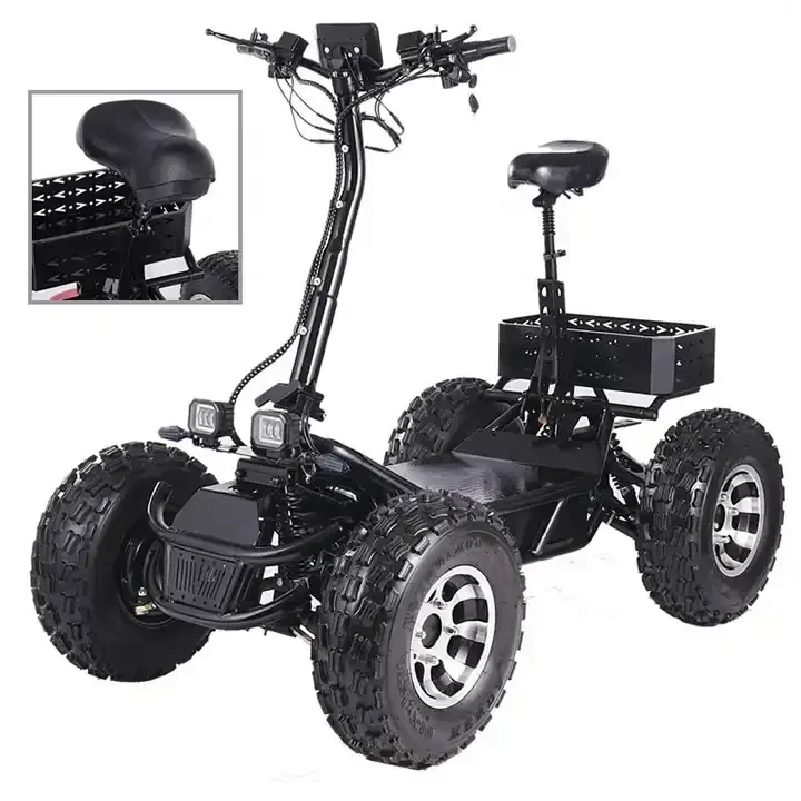 Design ATVs Four Wheeler Ebike 60V 8000W 21Inch Quad Bike 50/80Ah Electric 4 Wheel Drive Atvs Adult ATV 4X4 All Terrain