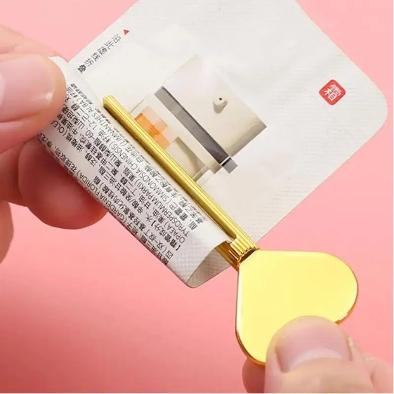 1Pcs Tube Press Clamp Lazy Manual Rotating Metal Toothpaste Squeezer For Cosmetic Skincare Hand Lotion Hair Dye Paste