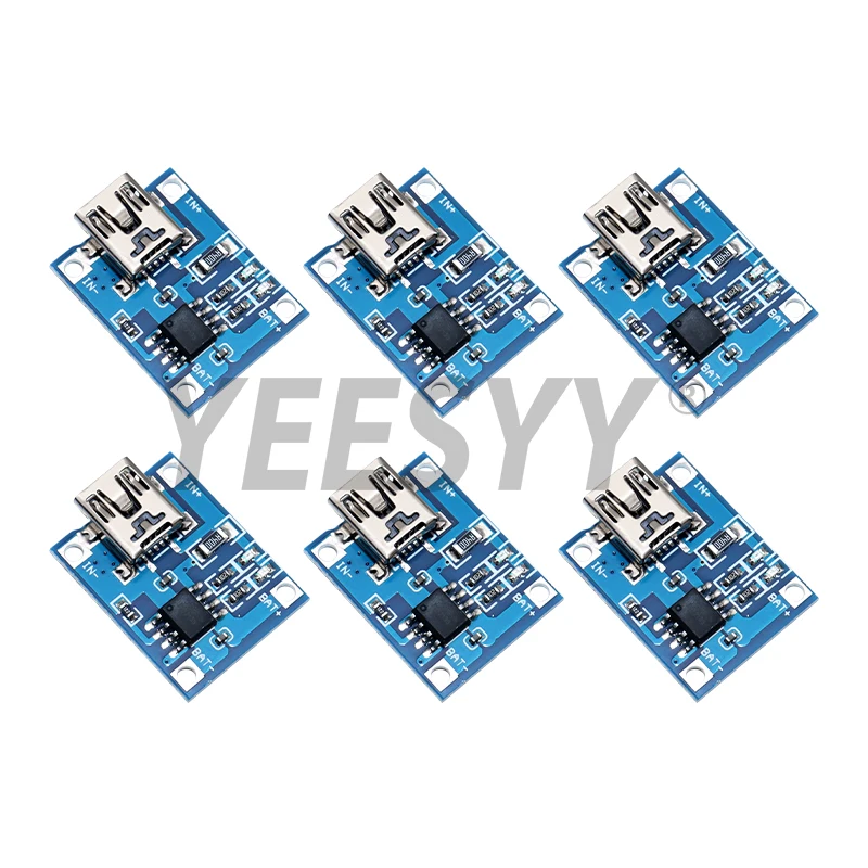 5 pcs Micro  5V 1A USB 18650 TP4056 Lithium Battery Charger Module Charging Board With Protection Dual Functions 1A Li-ion