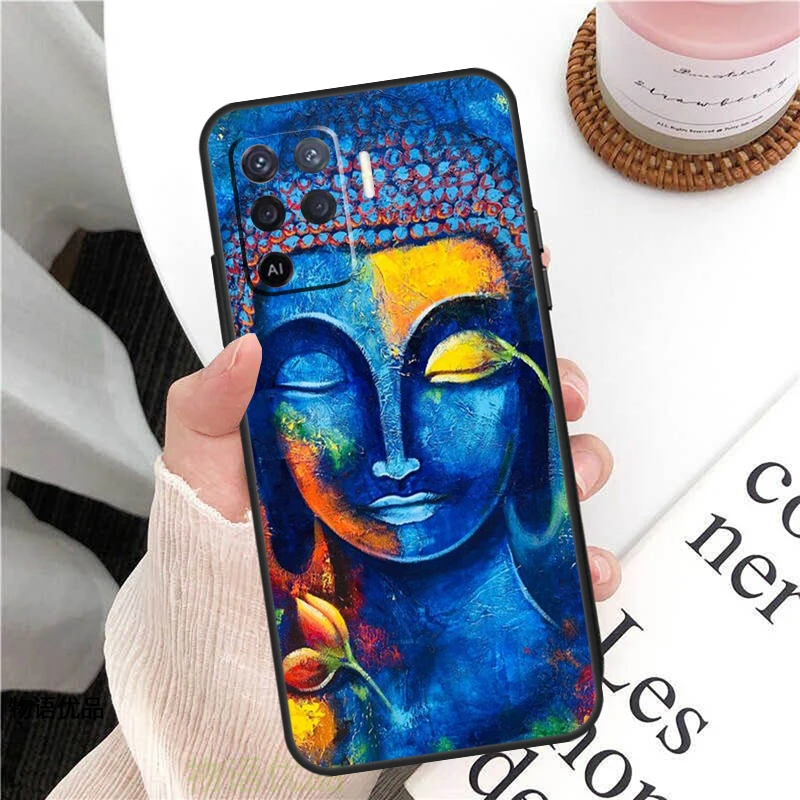 Custodia Buddha per OPPO Find X3 X5 Pro A52 A72 A54 A74 A94 A5 A9 A31 A53 A15 A83 A91 A93 copertura completa