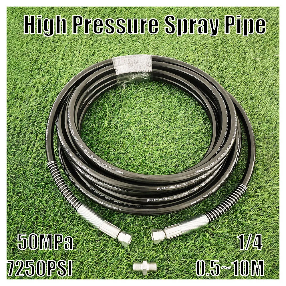 

0.5~10M Polyurethane Ultra Flexible And Wear-Resistant Double-Layer Fiber Tube 1/4 Inch Airless High-Pressure Tube 7250PSI 50MPa