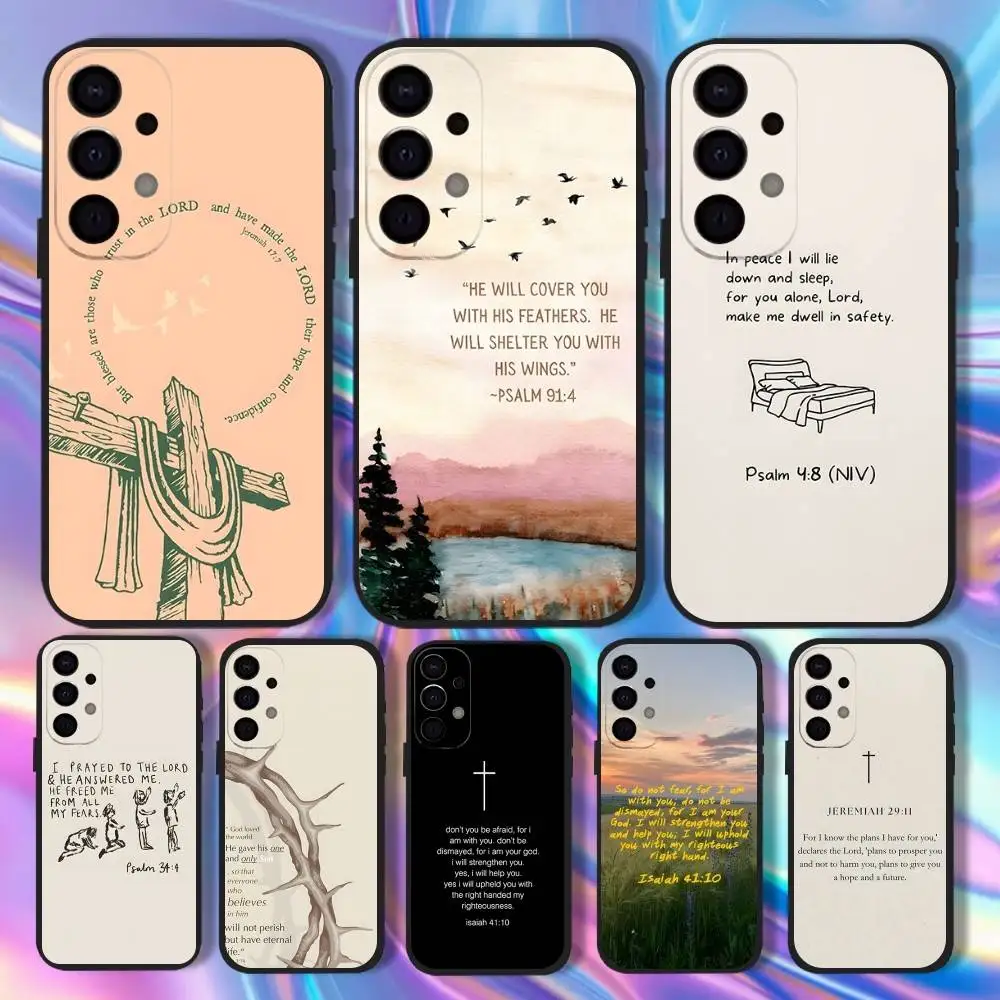 

Isaiah Jeremiah Psalm Jesus Bible Phone Case For Samsung S25,S24,S21,S22,S23,S30,Ultra,S20,Plus,Fe,Lite,5G Black Cover
