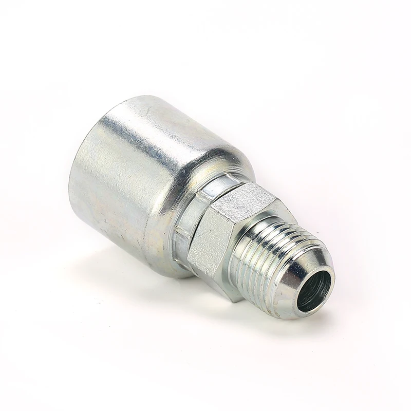 

100PCS 16711-06-04PKAST JIC MALE 74° Cone 9/16*18 DN6 One Piece Hydraulic Crimping Joint Carbon Steel with Zinc Plated Connector