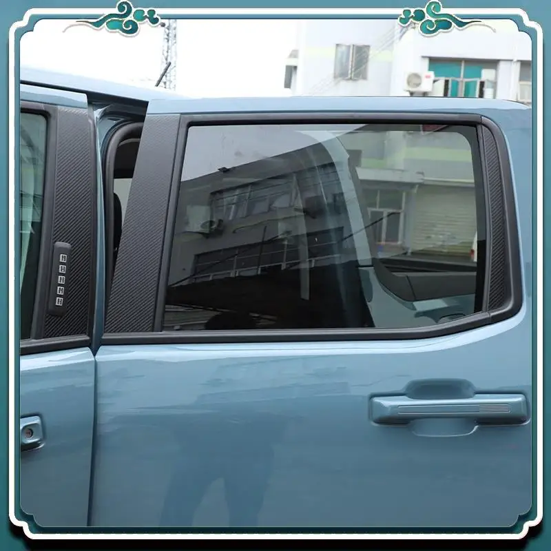 Garniture de couverture de poteau de pilier de fenêtre de porte de voiture, décoration pour Ford Maverick 2022 2023, accessoires, motif en Fiber de carbone