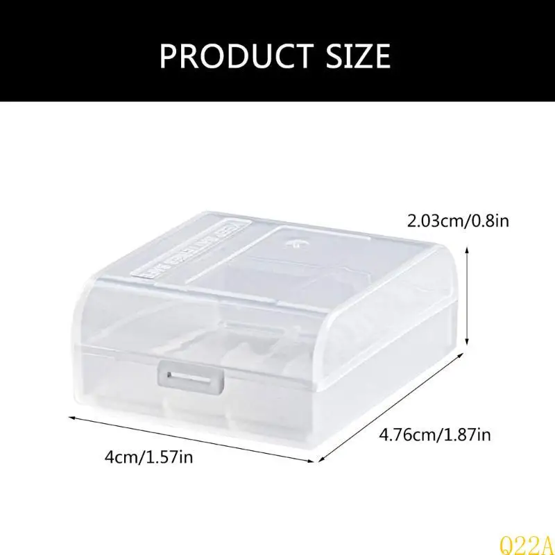 Q22A Battery Storage Box Secure Store for 2pcs/4pcs 16340 Batteries Storage Case