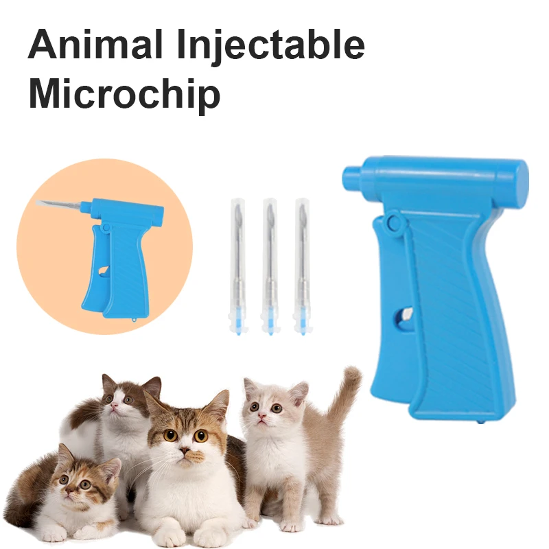 100pcs 1.25*7mm Animal Microchip Syringe FDX-B Chip Injector Matching Reusable Injector Animal Separated Needle Pet ID Tag