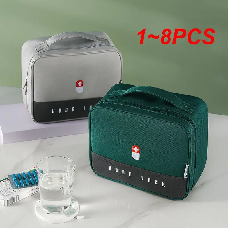 1~8PCS Fast Thickened Layered Box Large-Capacity Home Camping Portable Fabric Cabinet Storage Box First Aid