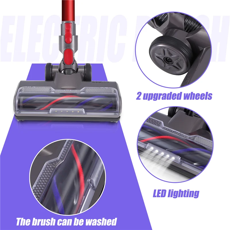 فرشاة A39M لدايسون V7 V8 V10 V11 V15 مكنسة كهربائية فرشاة كهربائية مع محرك مباشر رأس المحرك فرشاة التوربينات فرشاة الأرضية