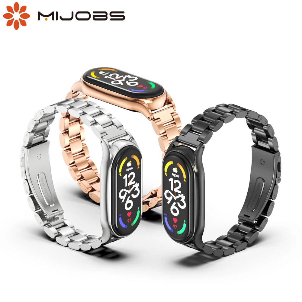 Watchband for Mi Band 11 Strap for Mi Band 10 9 8 Metal Wristbands for Mi Band 9 Bracelet Wristband for Mi Band 7 6 5