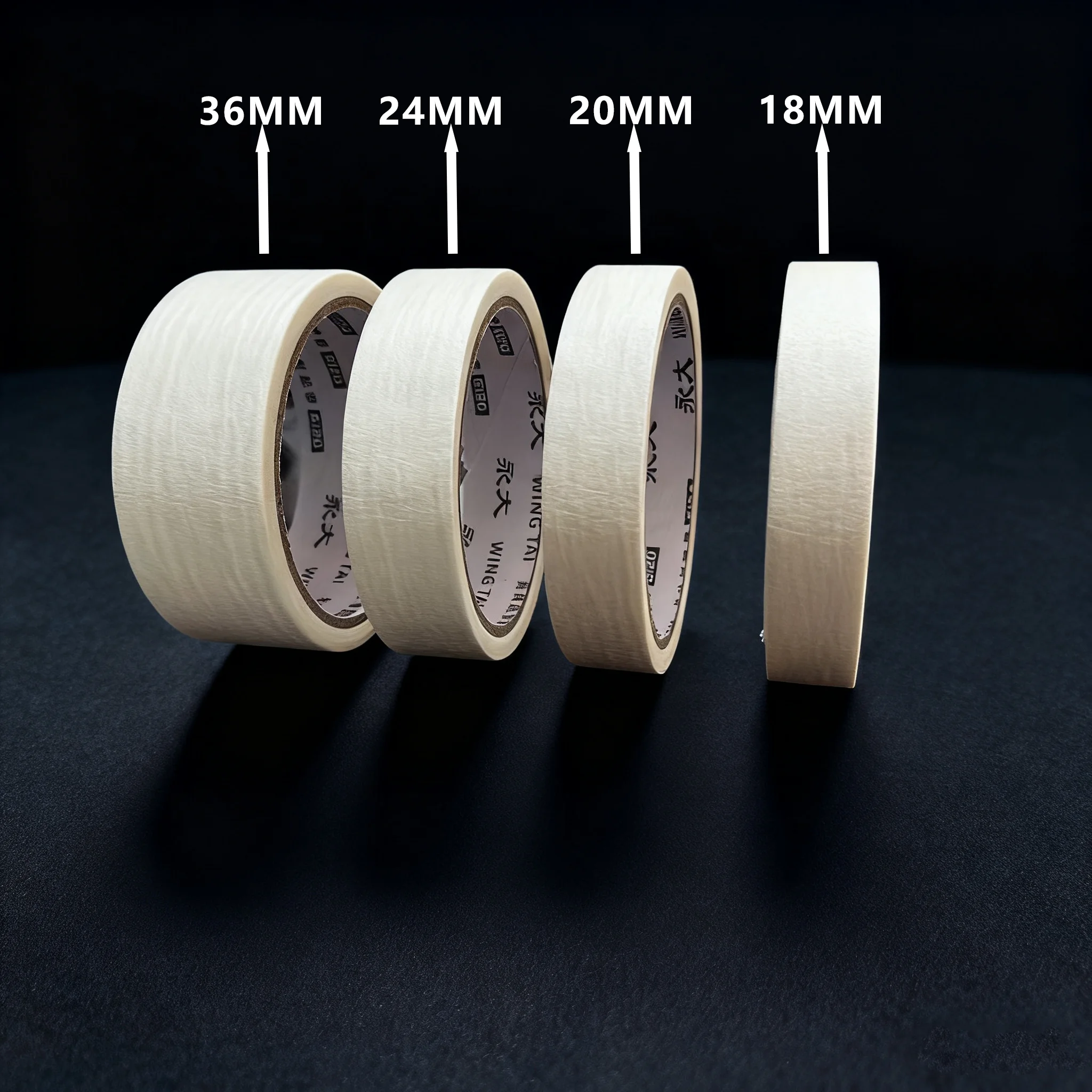 شريطٌ لاصق، 6 لفات، 18 مم، 20 مم، 24 مم، 36 مم، شريط لاصق ذاتي الختم، رسم فني للسيارة، مستلزمات مدرسية ورقية ذاتية الصنع #1