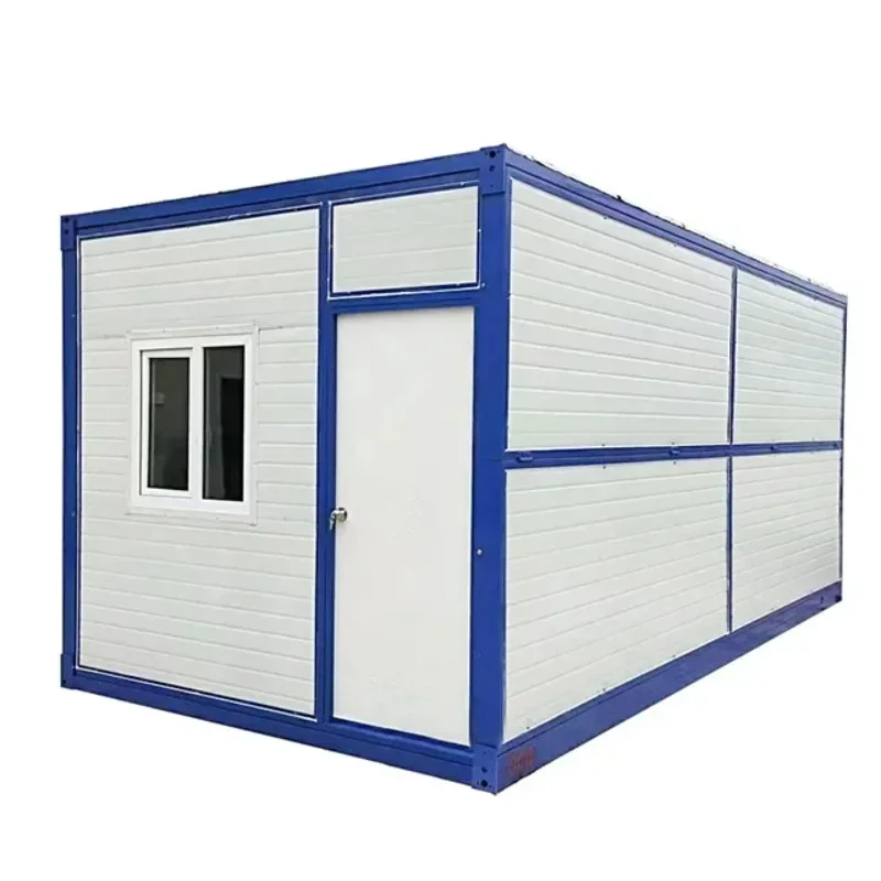 Recipiente plegable Residencia Residencia plegable portátil prefabricada modular de bajo costo Residencia de contenedor plegable de oficina de 20 pies