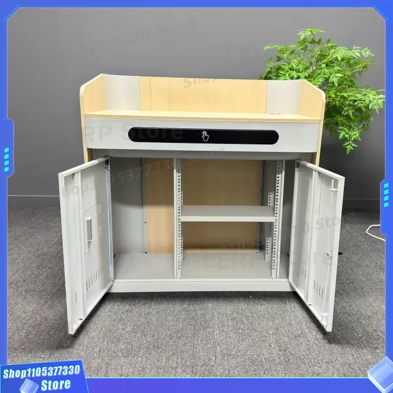 Electric Digital Podium for Church Meeting Room Best Selling Display Stand Modern Lectern with Screen Conference Presentation