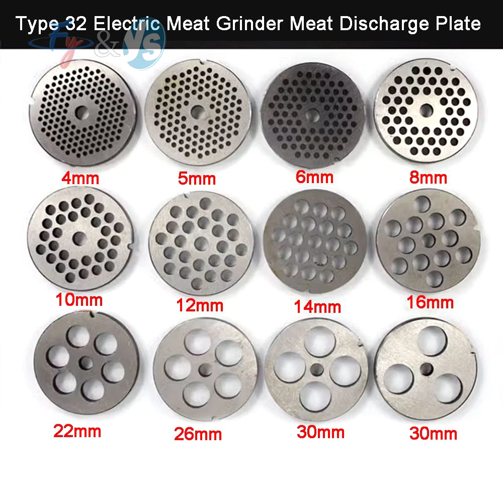 32 Type Meat Grinder Plate Replaceable Meat Grinder Accessorie Meat Cutter Round Plate, For Mixed Food Chopper
