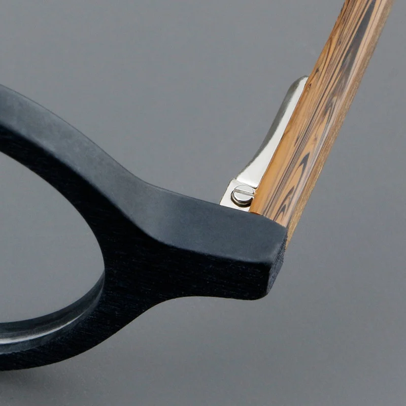 F·DRACON Board-Brillengestell, Retro, rund, Herren-Brillengestell, modisches Federbein, optisch verschreibungspflichtige Herrenbrille 5802 – Detail 14