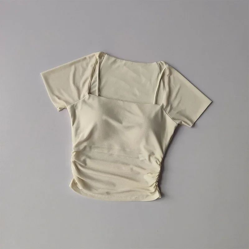 فستان يوجا صيفي جديد مكون من قطعتين، وسادة صدر ثابتة، شبكة رياضية بأكمام قصيرة، ملابس رياضية للجري واللياقة البدنية #4