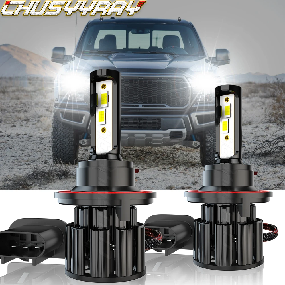 

CHUSYYRAY 2X H13 9008 LED Headlight Bulbs Compatible For Ford F150 2008 2009 2010-2014 High Low Beam 6000K Car accsesories