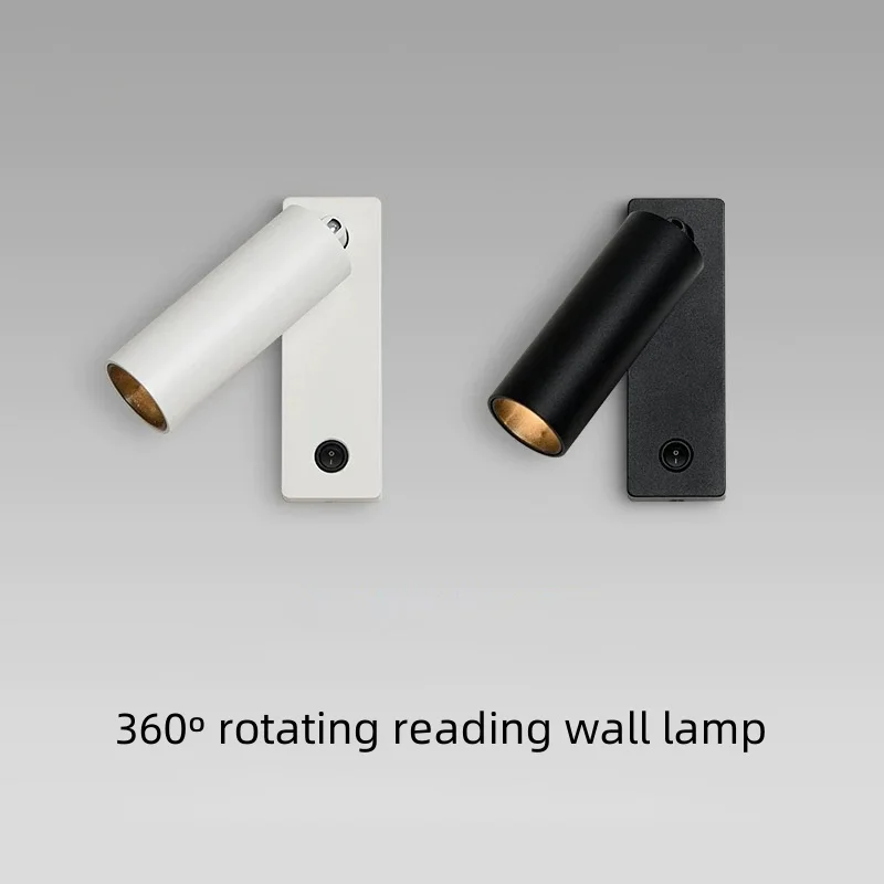 

Full spectrum eye protection LED wall lamp hotel living room bedroom study 360º rotating bedside reading lamp
