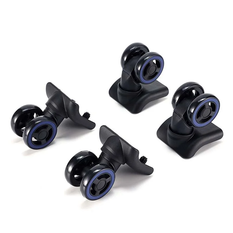 Maleta con ruedas para equipaje, Kit de reparación de Hardware con rodillo de doble fila, ruedas resistentes 360, 4 Uds. °   Ruedas giratorias-ABQU